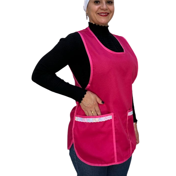 Batas avental Jaleco Uniformes Limpeza Profissional Professora frente e costas veste do 36 ao 50