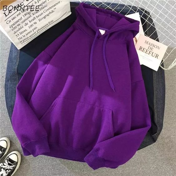 Moletom Feminino Liso Varias Cores - Blusa material Premium Casaco Roxo