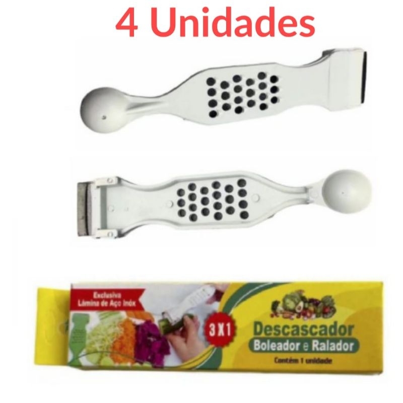 Descascador,Boleador e Ralador 4 Unidades