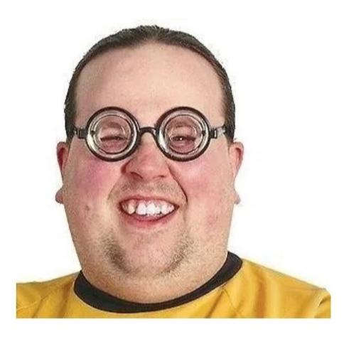 Óculos de Plástico Fundo de Garrafa Estilo Nerd Intelectual para Brincadeiras Fantasias e Carnaval
