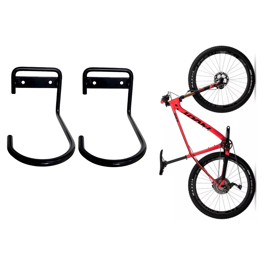 2 Ganchos Suporte para Bike e Bicicleta Pendurar na Parede Vertical Resistente