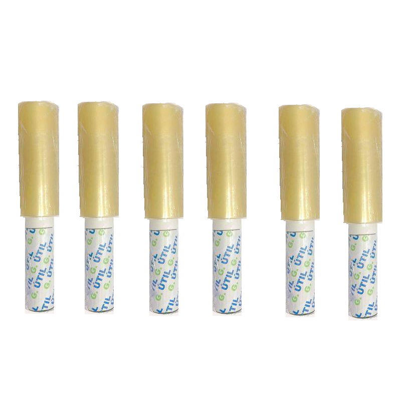 6 Filmes Pvc 12cm X 100 Metros Com Cabo Giratório Multi Uso