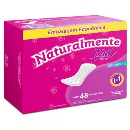 Protetor Diário Naturalmente Daily c/ 48 unidades s/abas