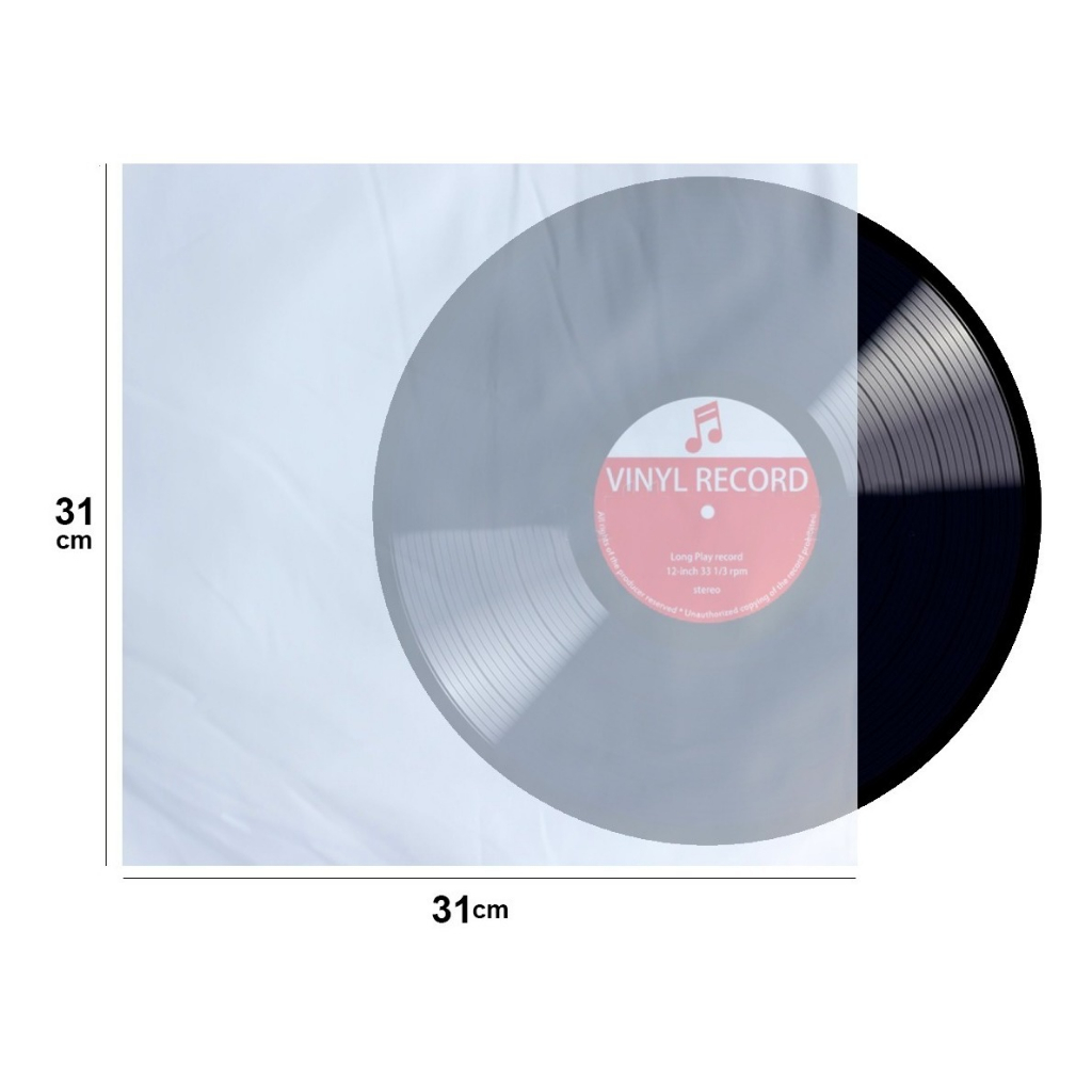 50 Plásticos Internos 0,06 P/ Proteção De Lp Discos Vinil