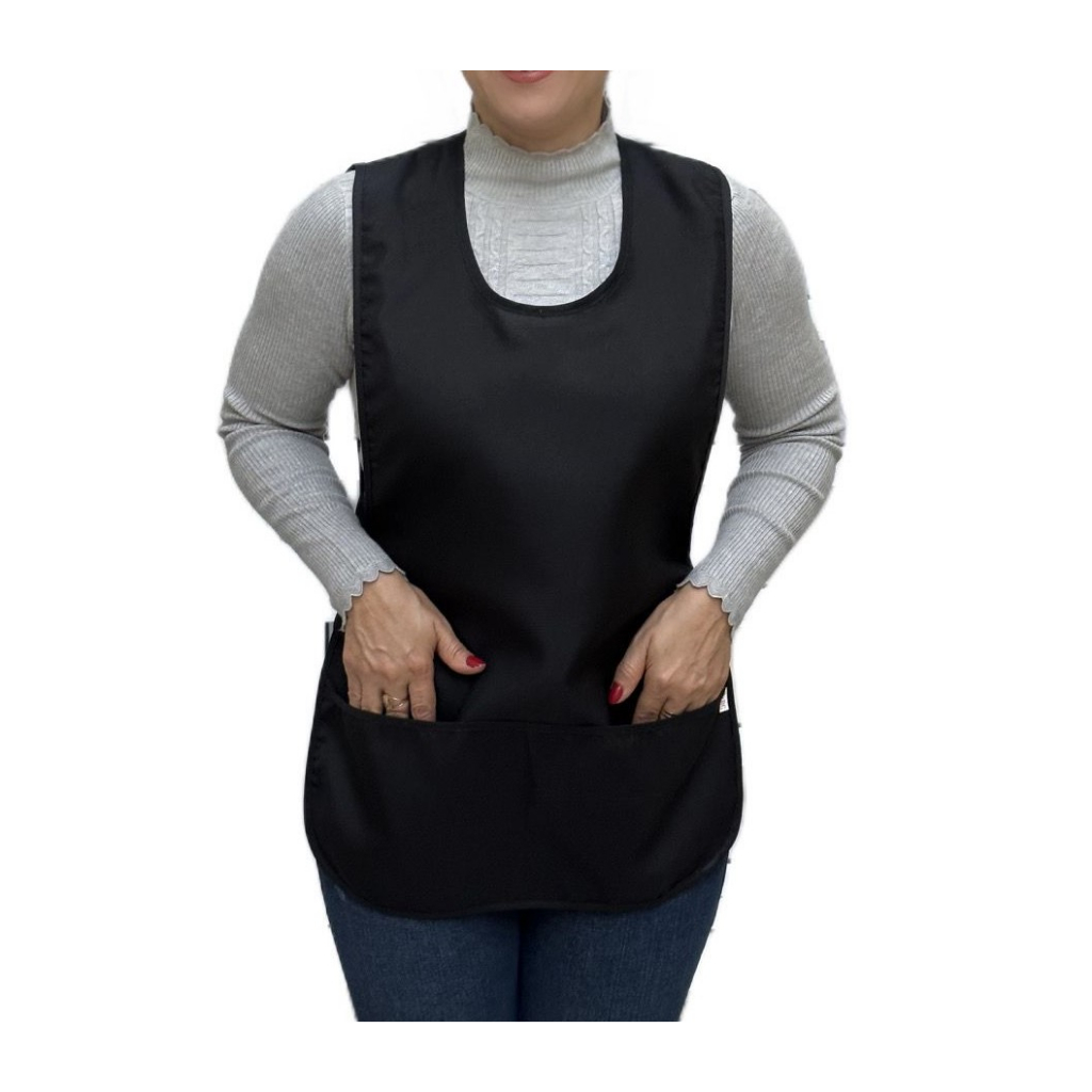 Avental Bata  Unisex Tam Unico Preto