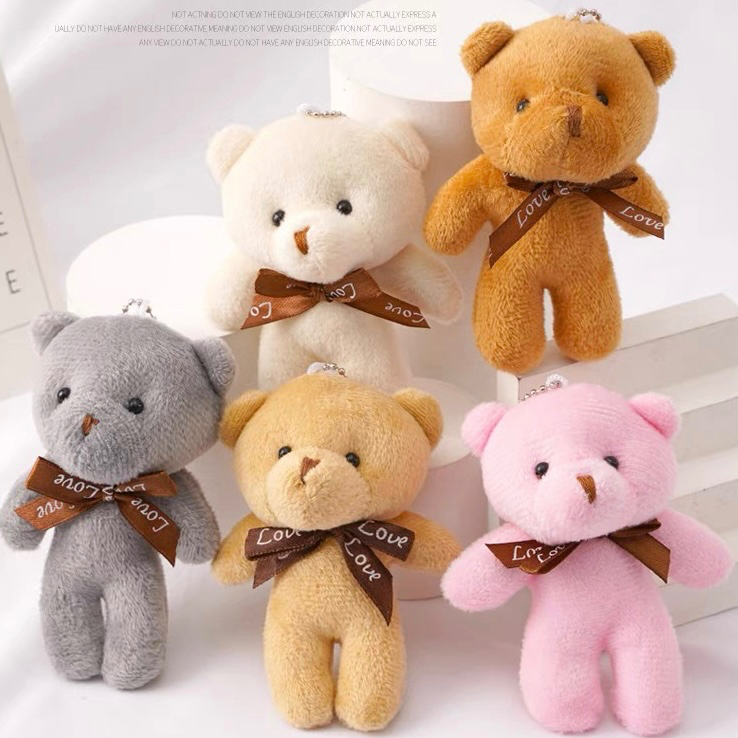 Kit 48/60 peças/12cm UrsoDe Pelúcia Boneco Pingente Chaveiro Presente Aniversário Dia Dos Namorados brinquedo pelúcia