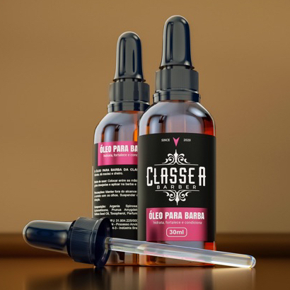 Óleo Para Barba 30ml Classe A  Possui Hidratantes e Fortalece Os Fios Profissional
