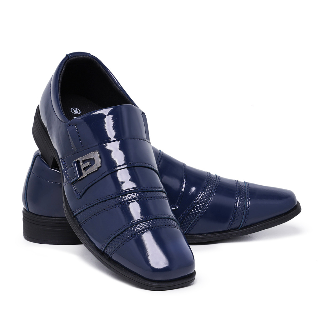 Sapato Social Masculino 803 Várias Cores Estilo Italiano Bico Quadrado Casual Casamento