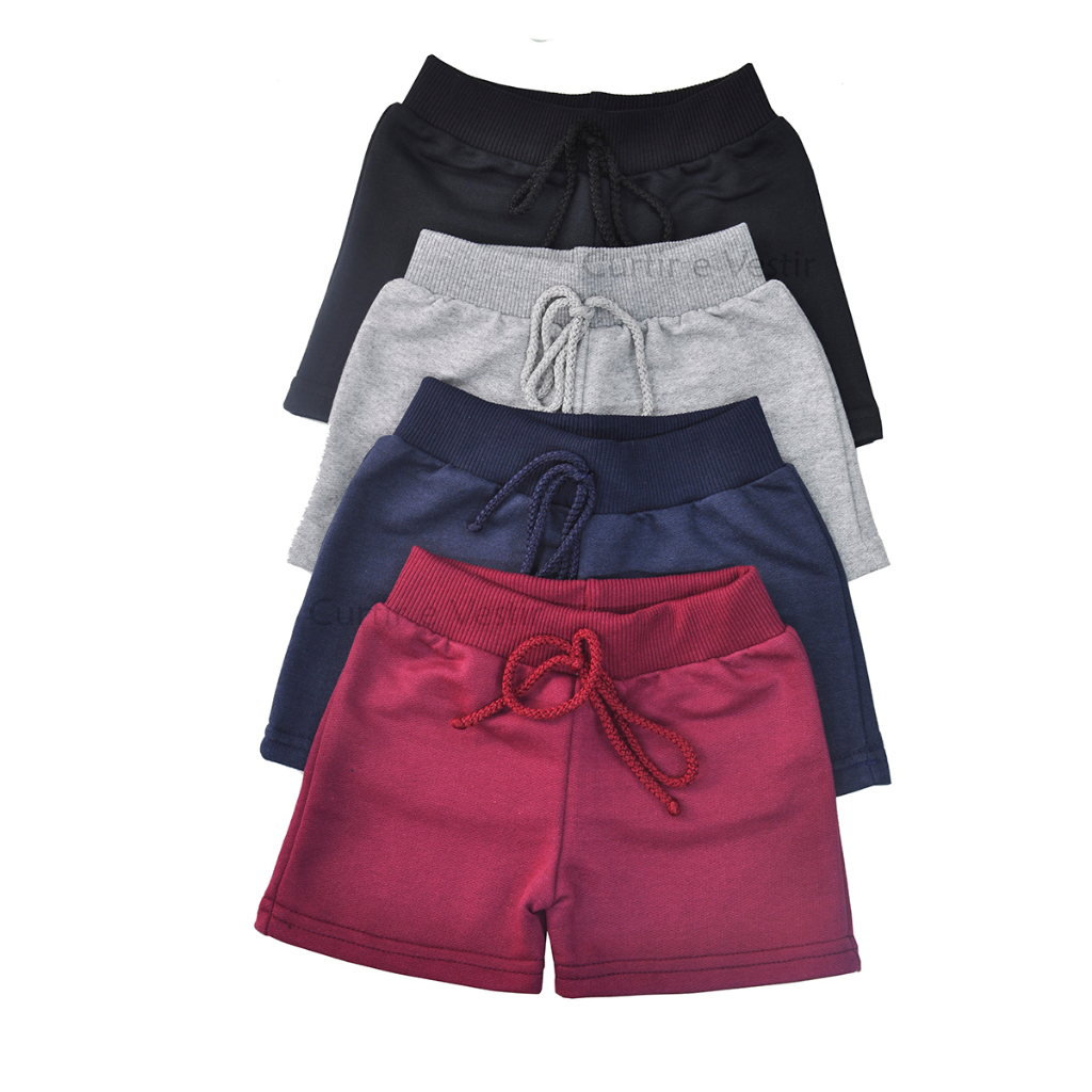 Short bermuda bebê infantil algodão moletinho M G GG