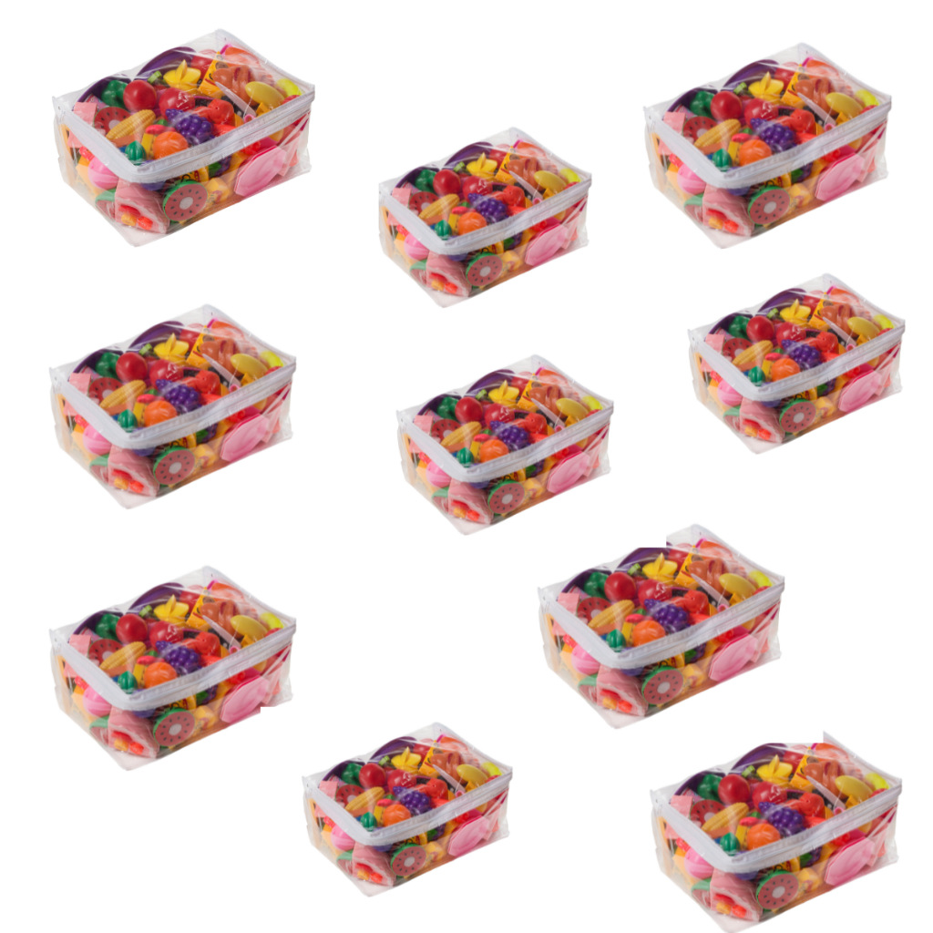 Kit 10 Saco Organizador Guarda Roupa Brinquedos C/ Ziper