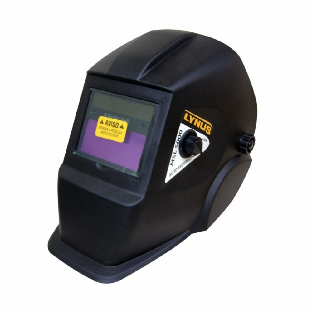 Máscara de Solda Automática Lynus MSL-5000 Regulagem Escurecimento Profissional Proteção UV