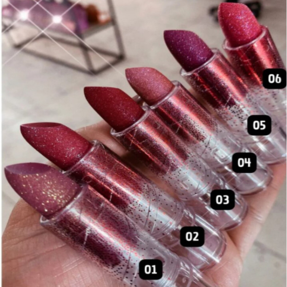 Luisance Briliant Lipstick Batom Em Bala De Glitter 6 Cores L2055