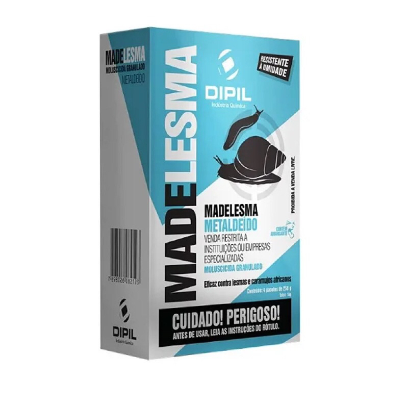 Madelesma 1kg Resistente à Umidade Elimina Lesmas e Caramujos