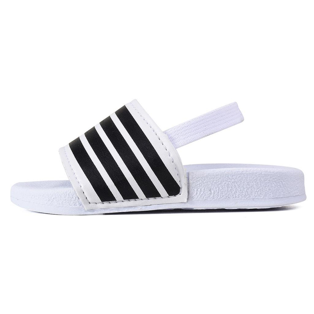 Chinelo Sandália Slide bebê infantil 4 Listra Masculino Feminino com elástico do 16 ao 25 Escolar