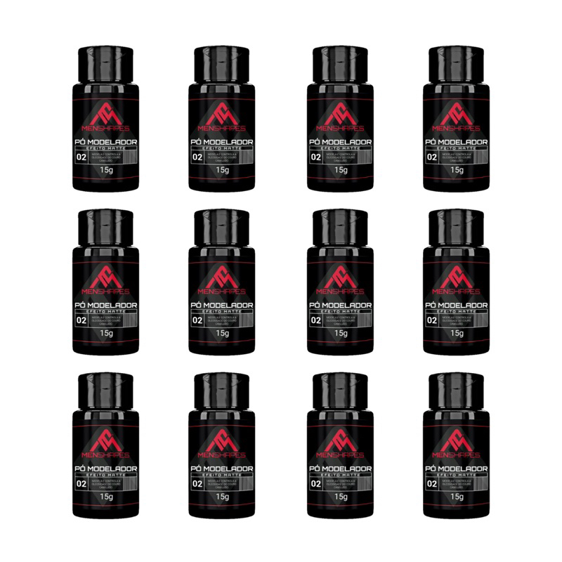 KIT 12x PÓ MODELADOR  15g MENSHAPES 12un