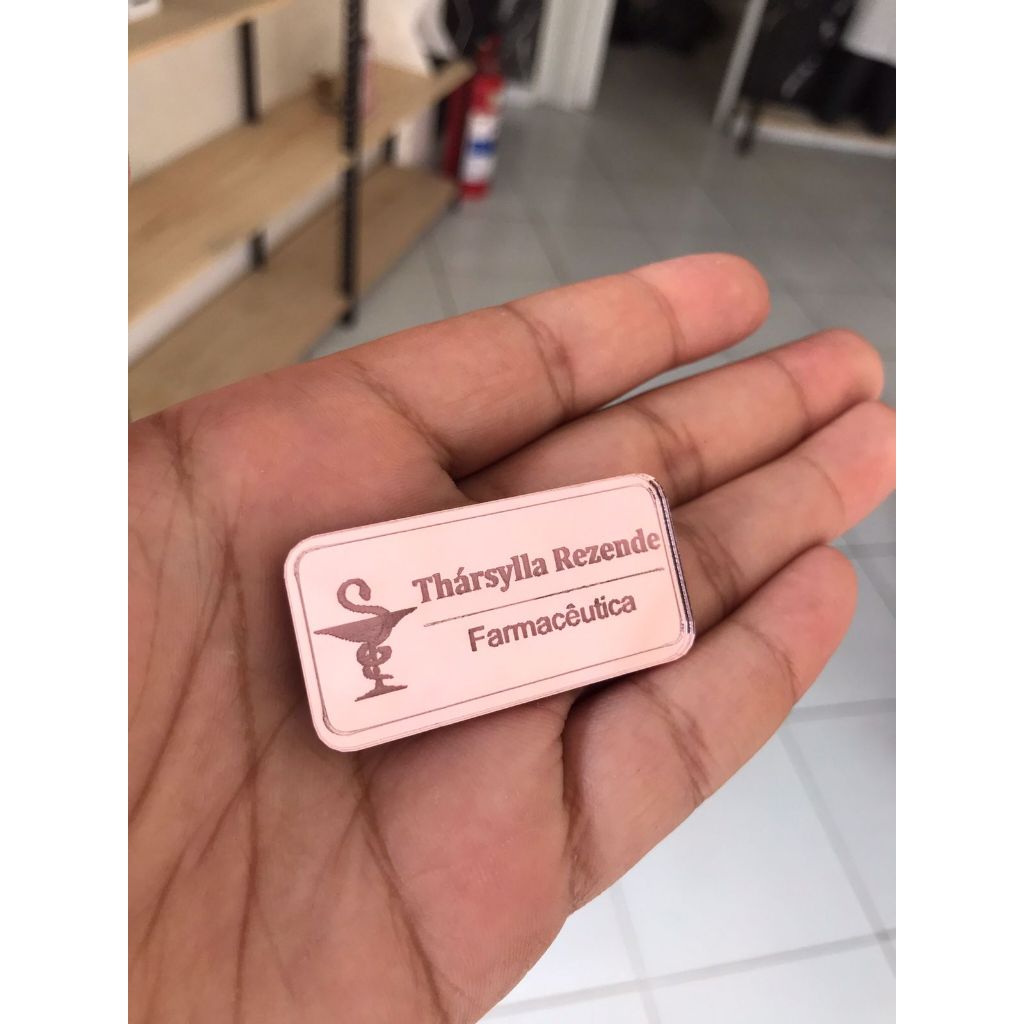 Brochê Rosê Espelhado-Personalizado CD B1