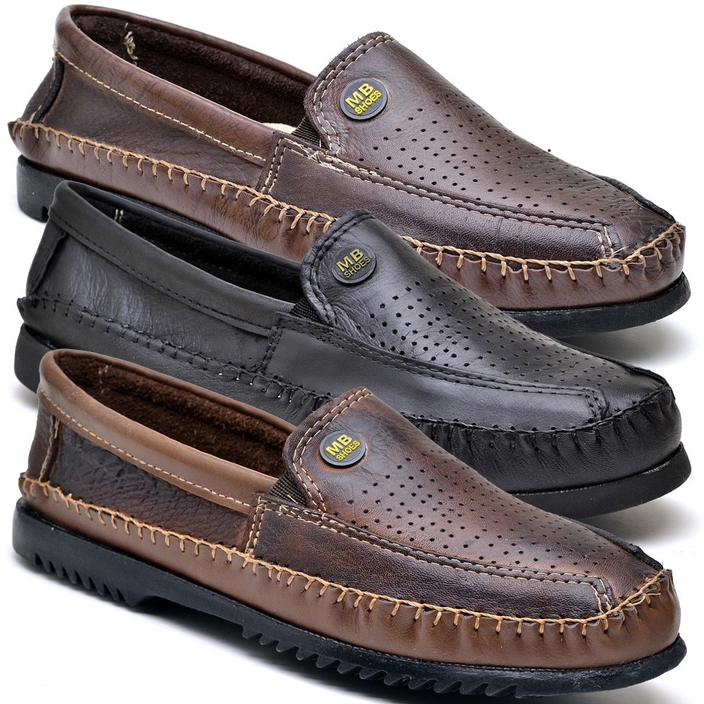 Sapato Mocassim de Couro Imperdivel Moda Masculina
