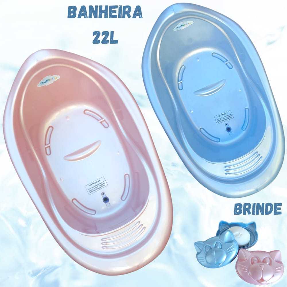 Banheira de bebe 22L Resistente Infantil Menina Menino Design Anatômico