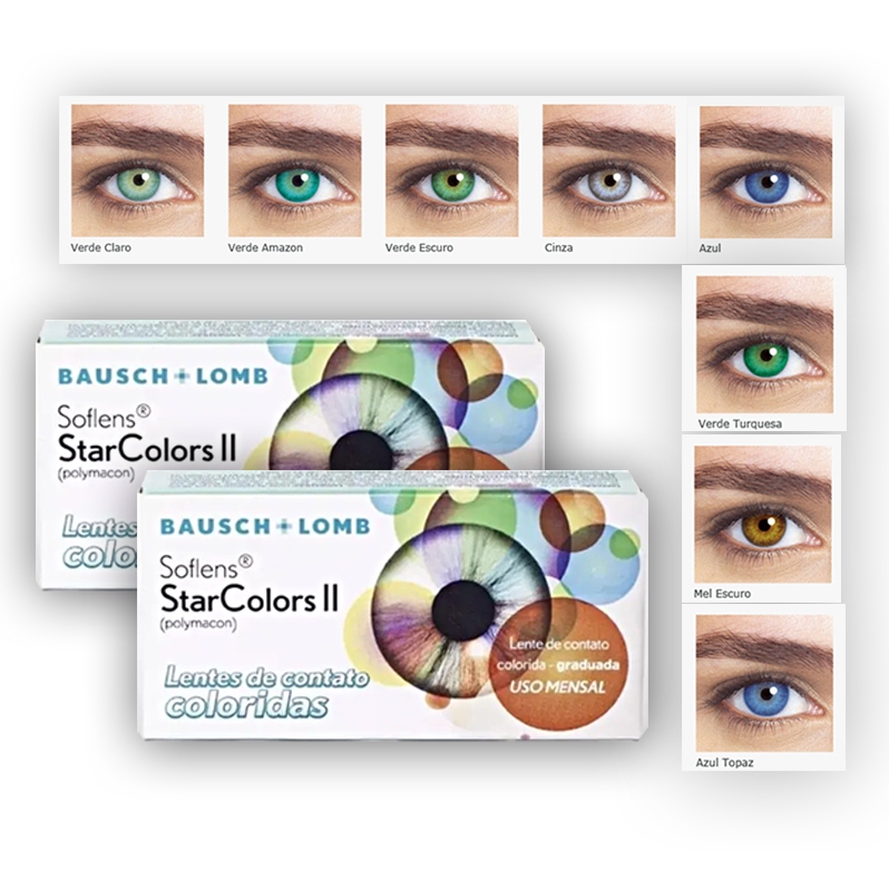 Lente De Contato Colorida Bausch + Lomb COM GRAU - MIOPIA - Star Colors