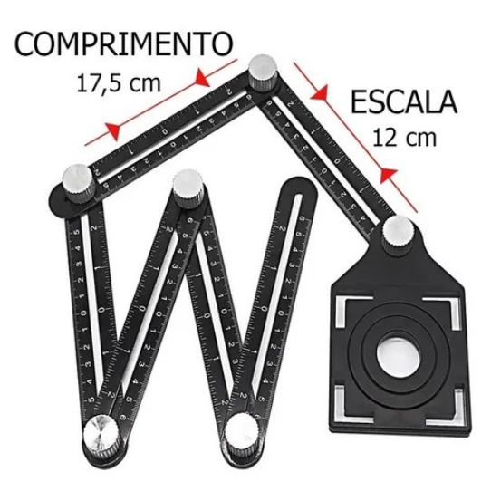 Régua Multifuncional Template Marcador Piso Azulejo