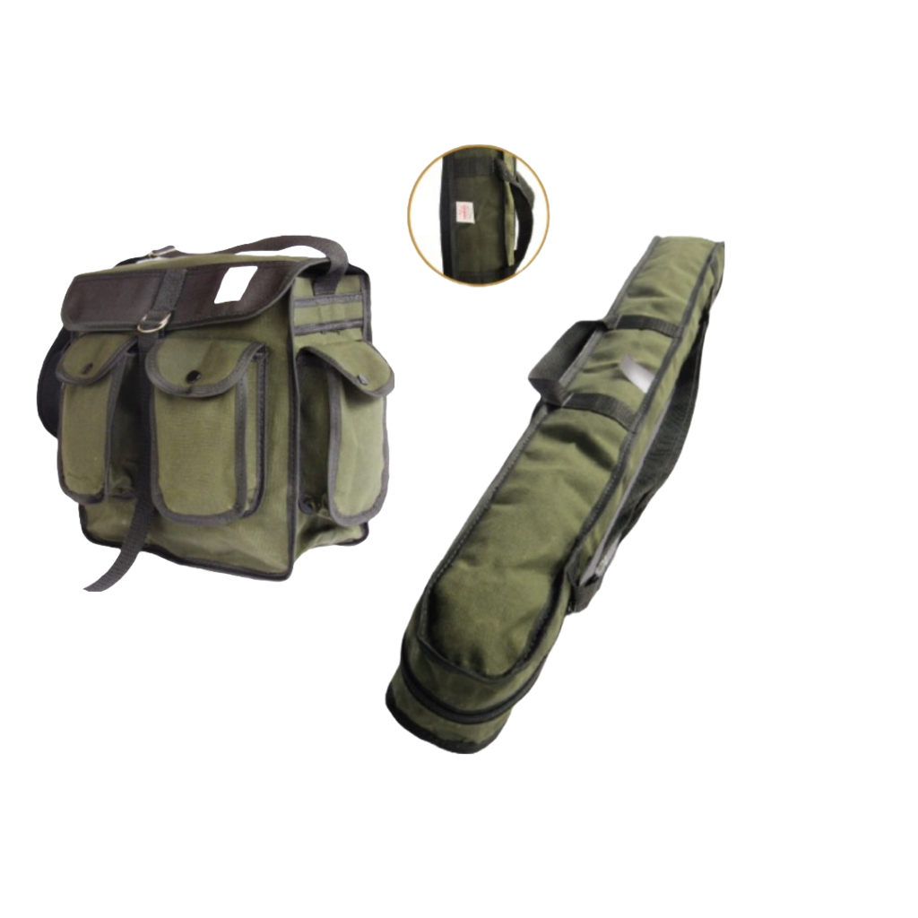 Kit pesca Bolsa pesca com porta varas fabricado em lona de caminhão