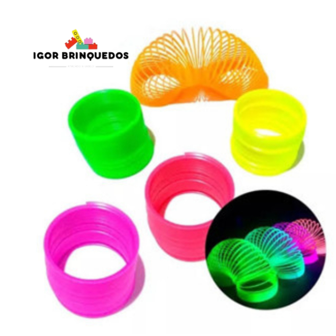 Kit 10 Molas Malucas Neon Brinquedo Infantil Festa