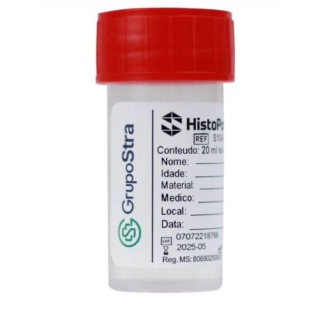 Histopot Solução Biópsia Frasco 40 Ml C/ Formalina 05 Unidades
