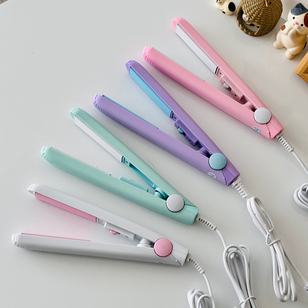 Mini Chapinha Prancha De Cabelo Portátil Com Case