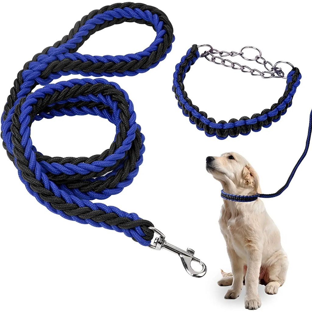 Guia Coleira Unificada Artesanal Super Resistente Cachorro Grande Médio Porte Enforcador Reforçado