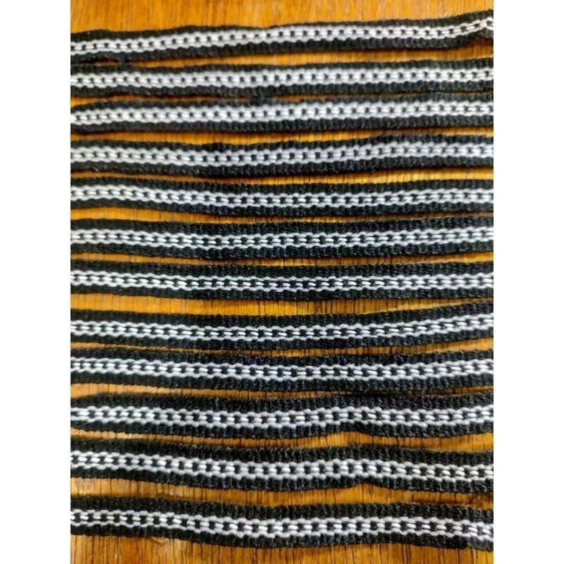 kit 5 Pulseiras Tornozeleira Preta C/ Branco Hippie Amizade 1 Unidade