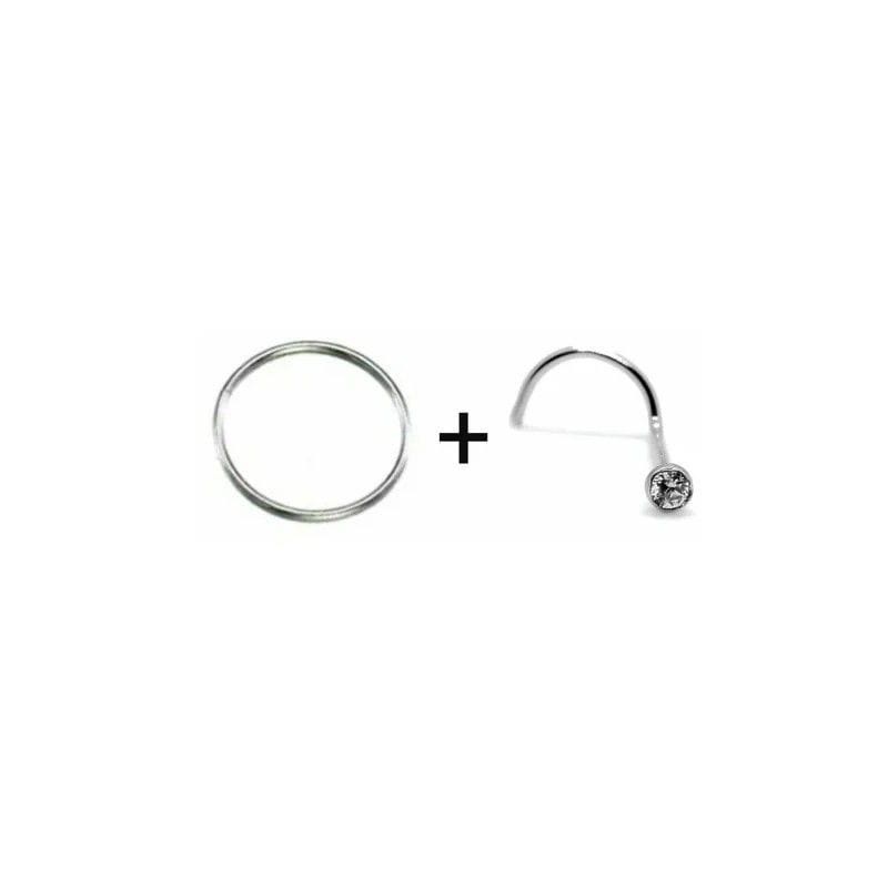 Kit Piercing De Nariz Nostril Argolinha aço cirúrgico