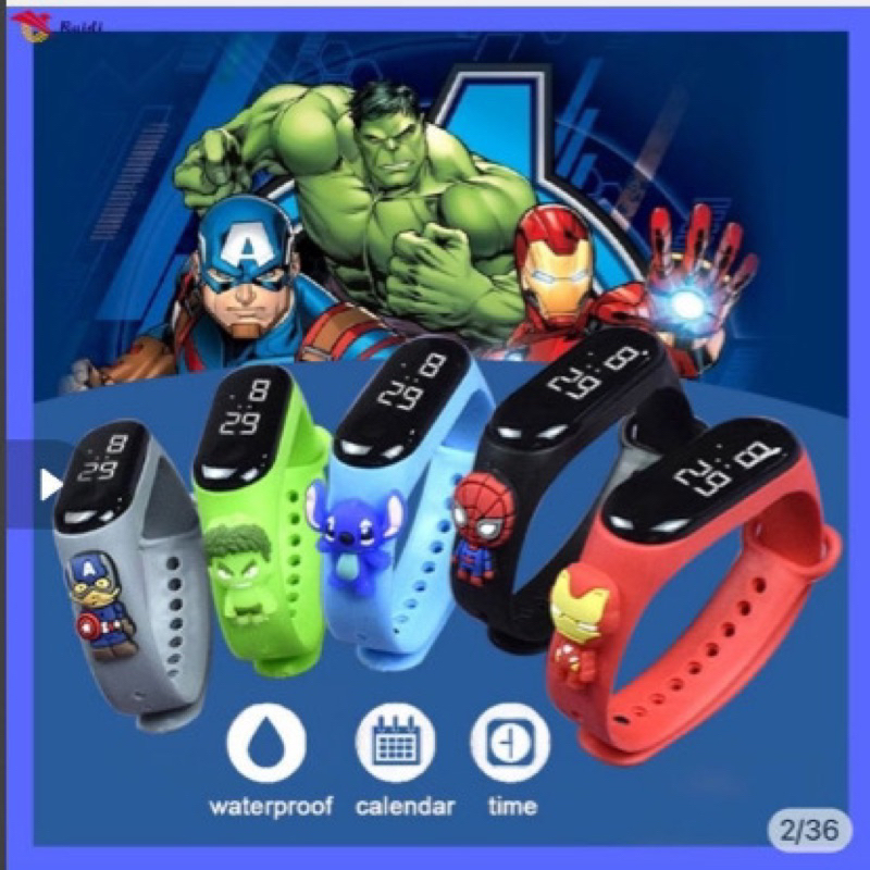 [PROMOÇÃO] Relógio Digital LED Infantil À Prova D 'Água Com Desenho Para Crianças/ Meninos