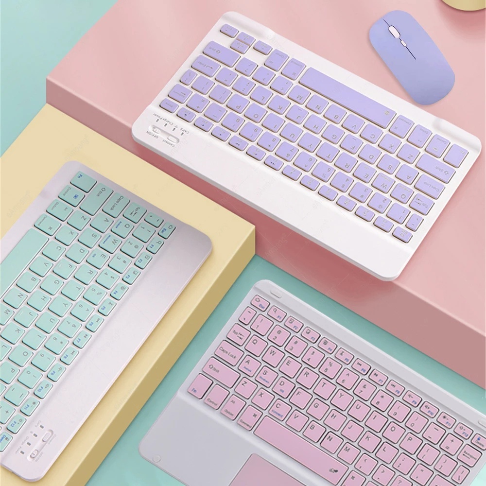 Kit Teclado E Mouse Bluetooth 5.2 Compatível Pc iPhone Android