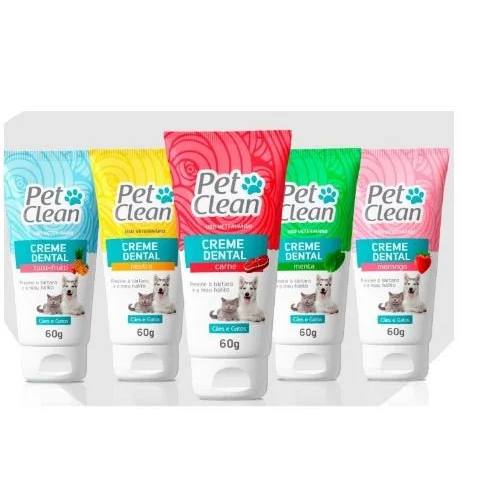 Creme Dental Pet Clean para Cães e Gatos - 60 g