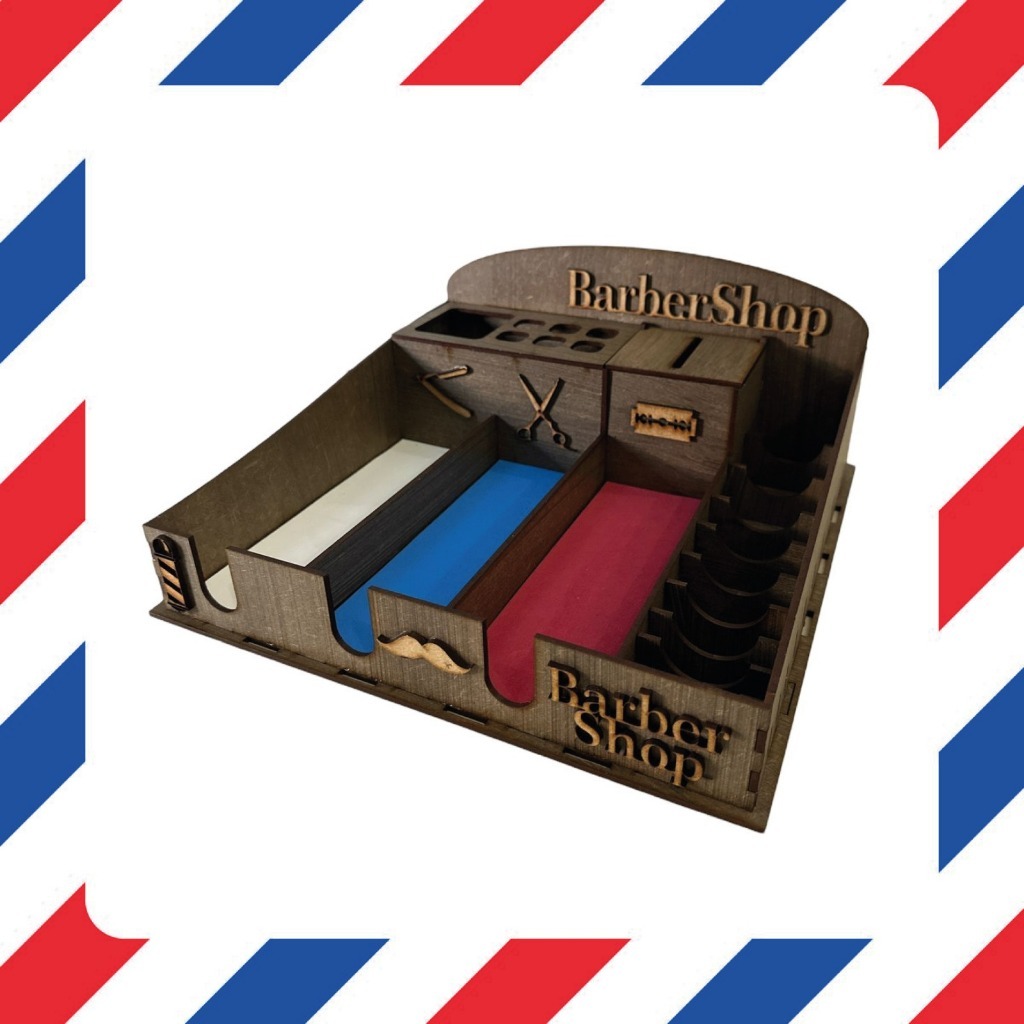 Suporte Organizador para Máquinas Barbeiro Barbearia Barbershop Completo
