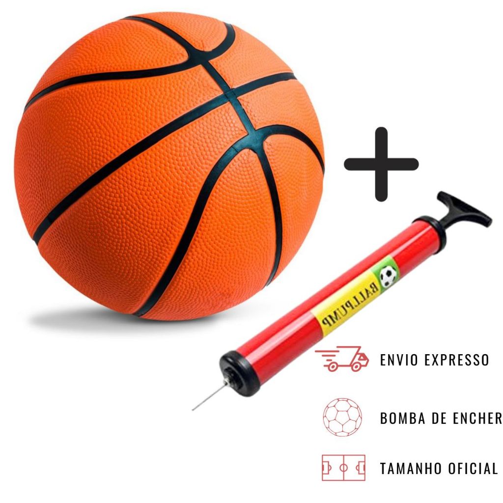 Bola de Basquete + Bomba Tamanho Oficial N°7 Original