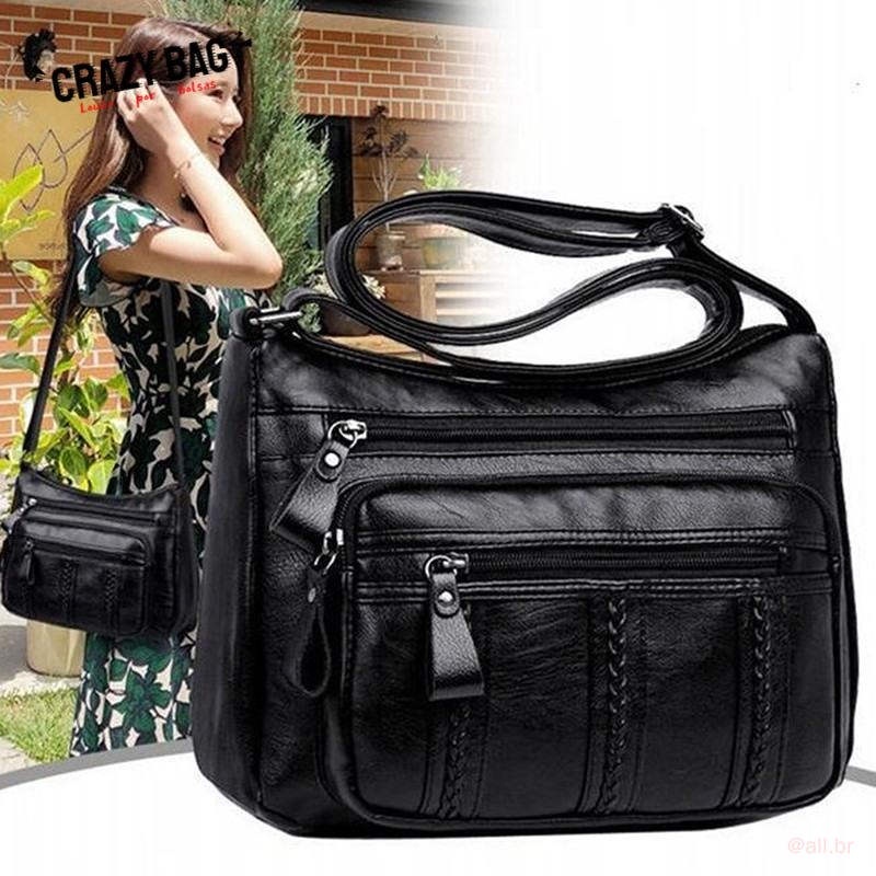 Bolsa Transversal Feminina casual Média Com Alça