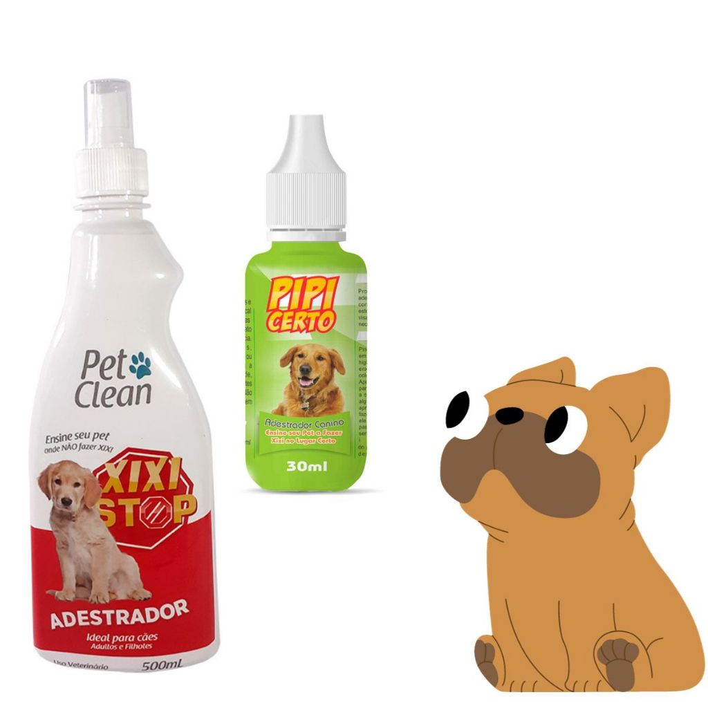 Kit Xixi Stop e Pipi Certo Educador Sanitário para Cães Onde Pode e Não Pode Xixi Cachorro Pet Clean