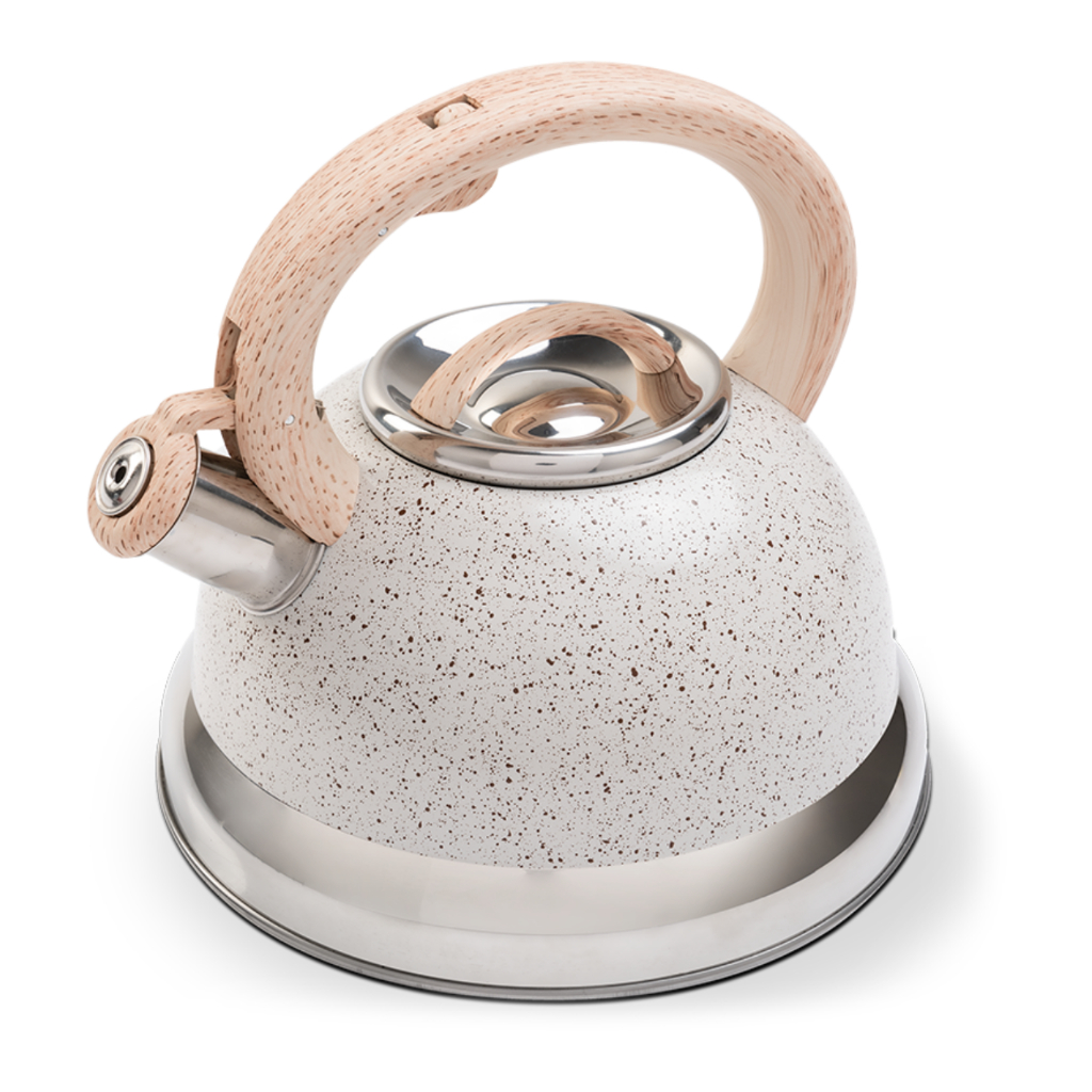 Chaleira de Apito com Indução - Brinox - Roma 2,7 litros - Cor Vanilla