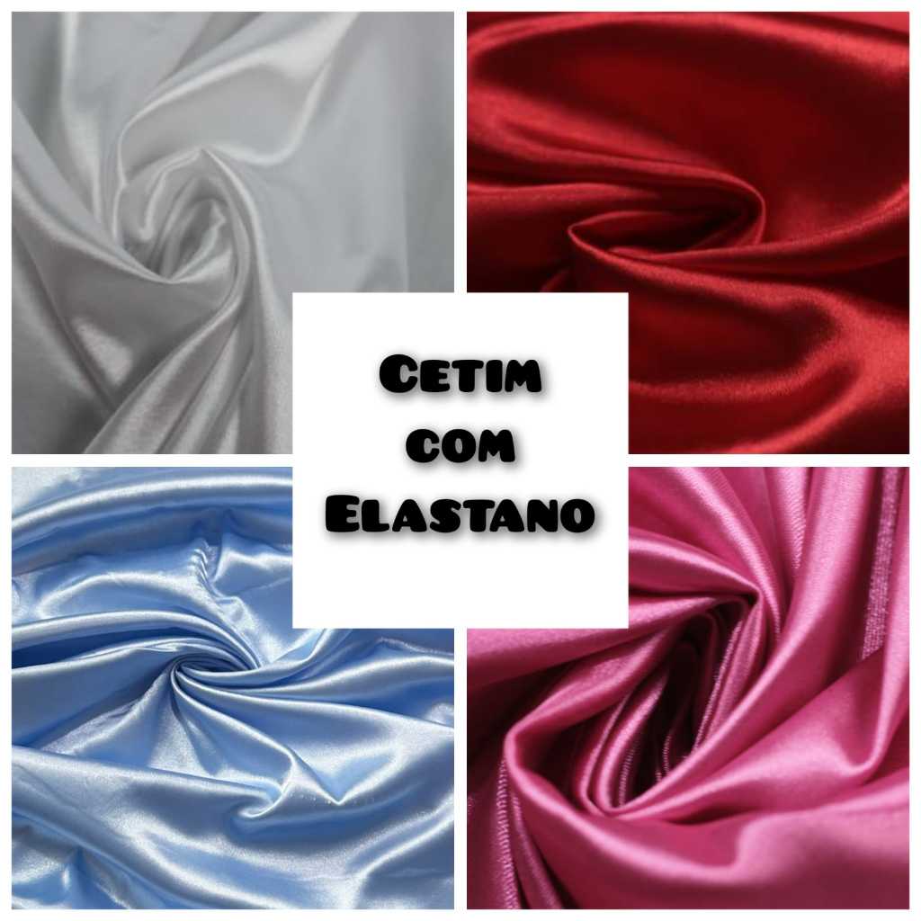 6 metros de tecido cetim com lycra elastano 6mts comp. 1,50mts larg.