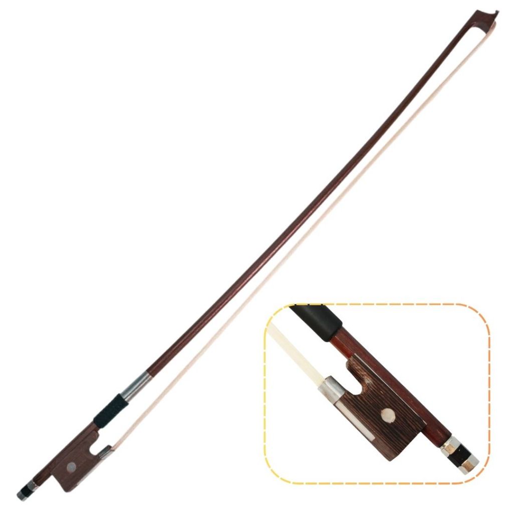 Arco de Violino Clássico  4/4 - 3/4 - 1/2 - 1/8 - Guarnição Cromada - Crina  Mongol - SIEG LS