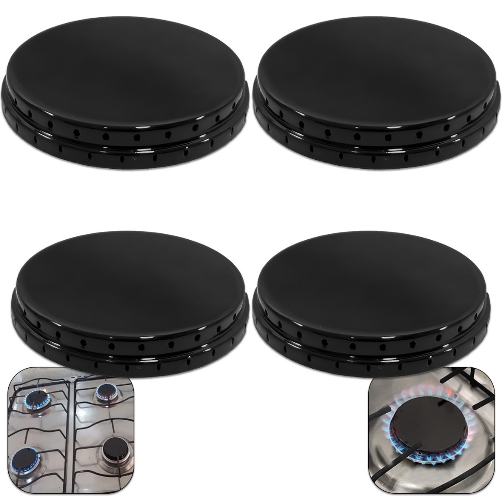 4 Tampa espalhador para boca de Fogão Esmaltec Veneza, Agata, Bali/ 2Pequeno 2 Grande