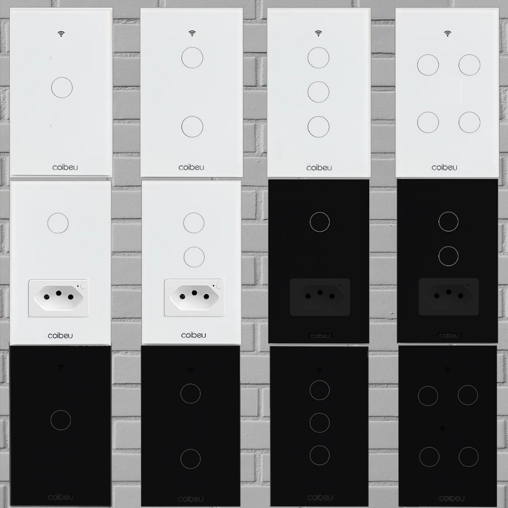 Interruptor Inteligente Tomada 1 2 3 4 Botão Wifi Smart Automação