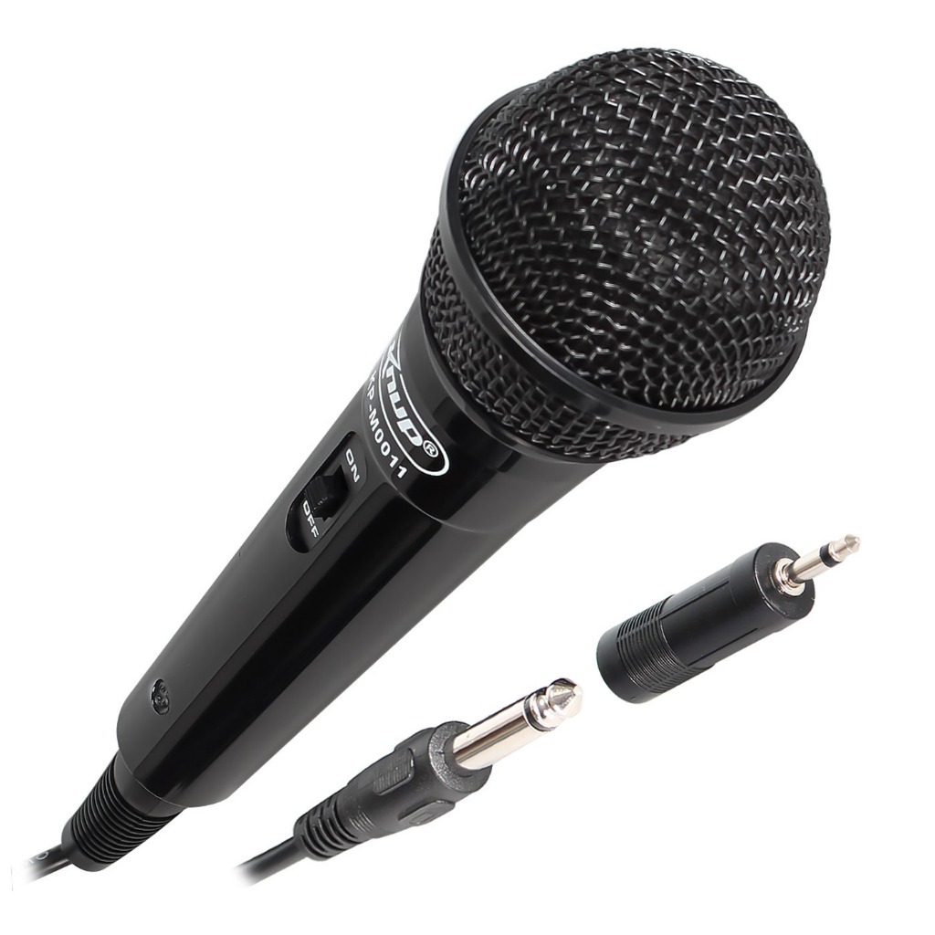 Microfone Profissional Dinâmico Com Fio Para Karaoke P10 Adaptador P2 Original Knup Onistek PROMOCAO