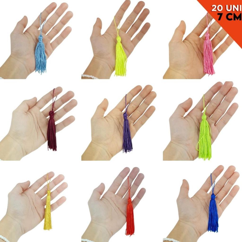 Pingente De Seda Tassel - Franja Cores Diversas - Com 20 Unidades - BRX