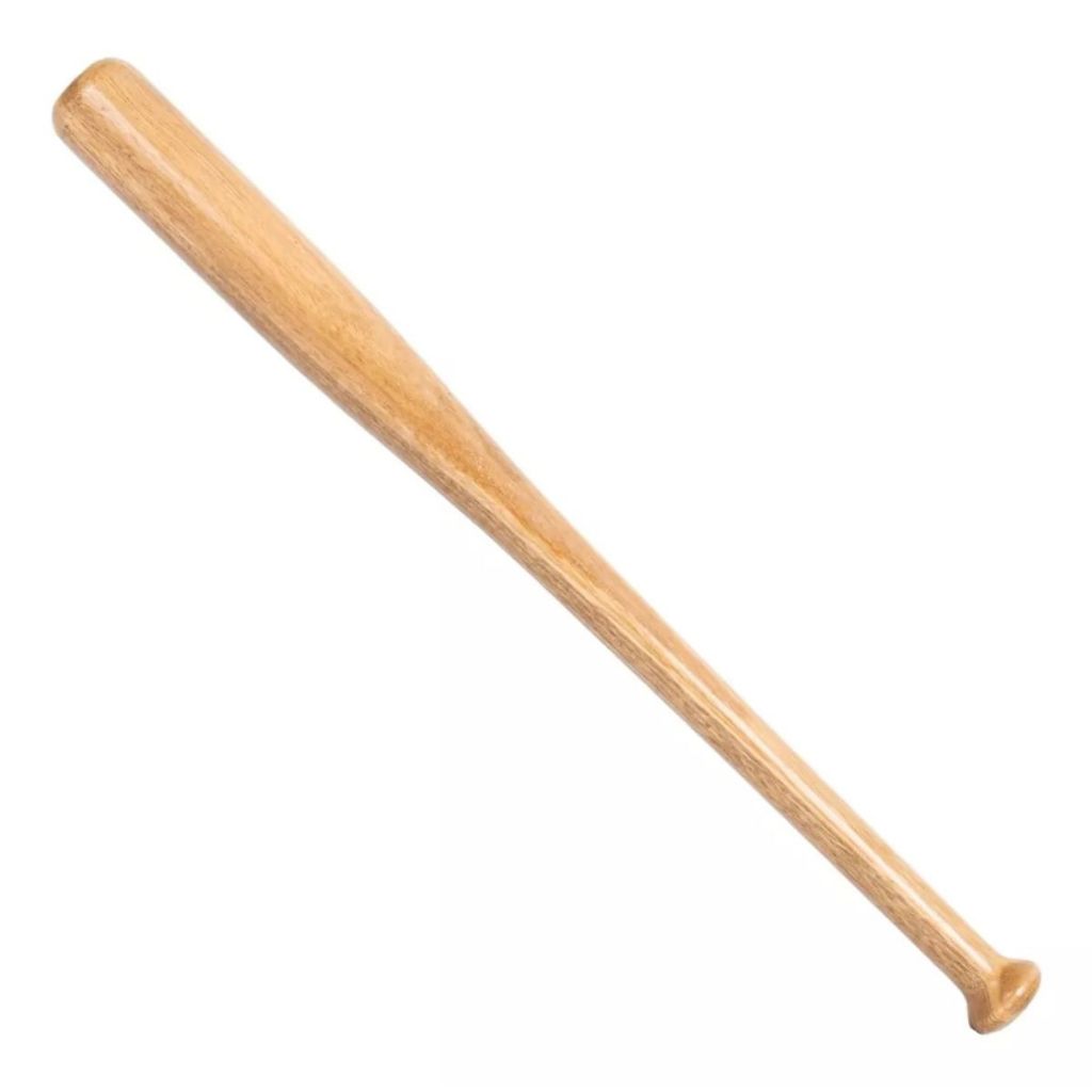 Taco de Beisebol Resistente em Madeira Maciça 70cm para Jogos Profissionais