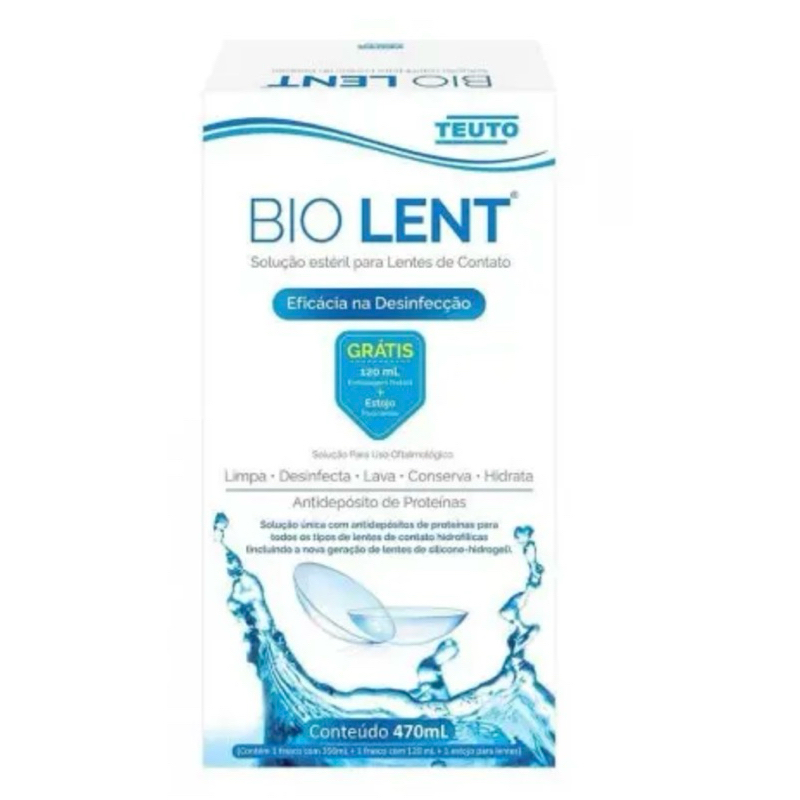 Bio Lent Soluções Para Lente De Contato Kit Frasco 350ml+120ml Teuto