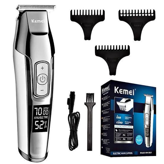 Máquina De Cortar Cabelo Acabamento Profissional Aparar Pelos  Original Kemei Km-5027 BIVOLT
