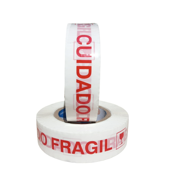 Fita Cuidado Fragil  Durex Larga 500m Grande Embalar Caixas e Encomendas