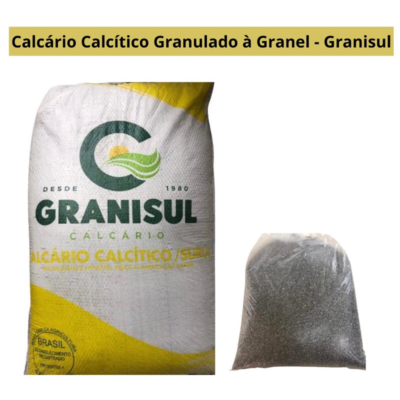 Até 5Kg Calcário Calcítico - Alimentação Animal e Corrige Acidez do Solo